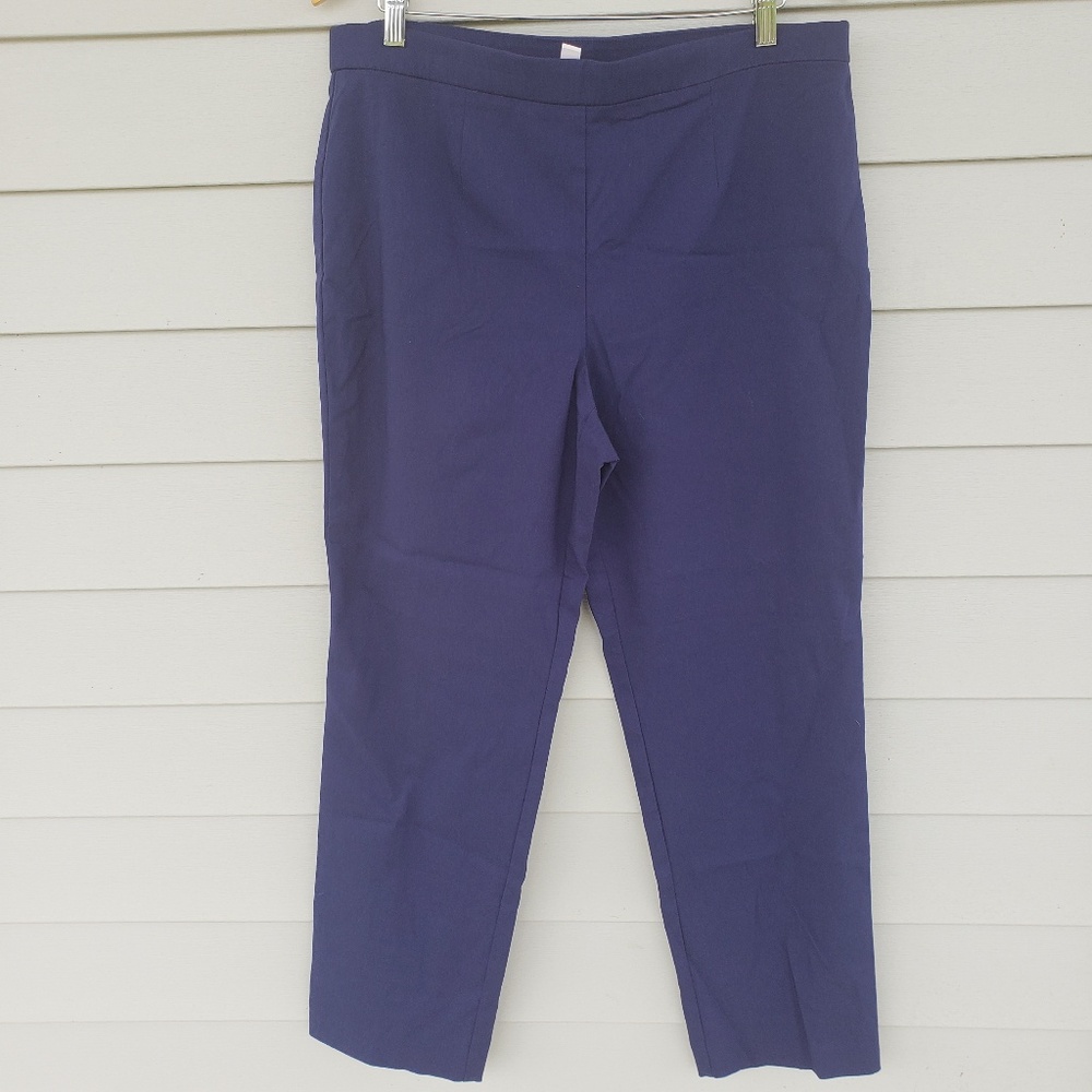 Stretchy navy trousers, sz 16